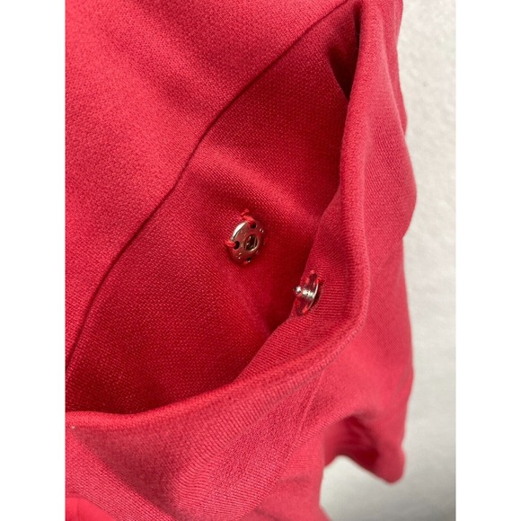 Marc by Marc Jacobs Shift Dress Women’s Size S Red Front Pockets Snap Detail - Picture 7 of 7